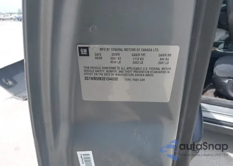 2008 Chevrolet Impala Ls из США, поврежденный, VIN 2G1WB58K281344008